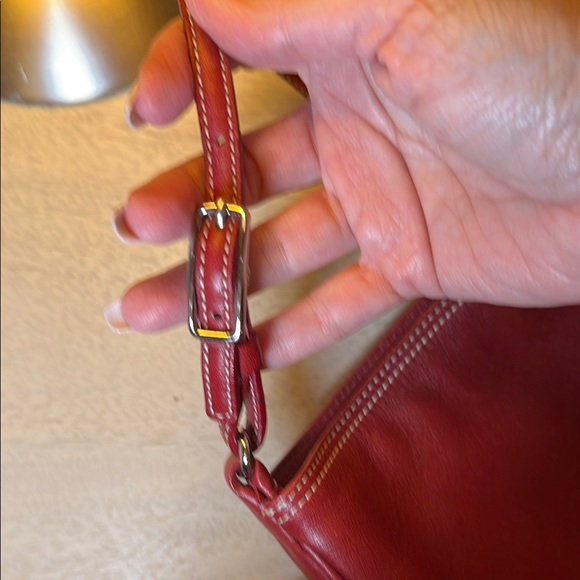 Coach Red Leather Shoulder Bag - Picture 9 of 11